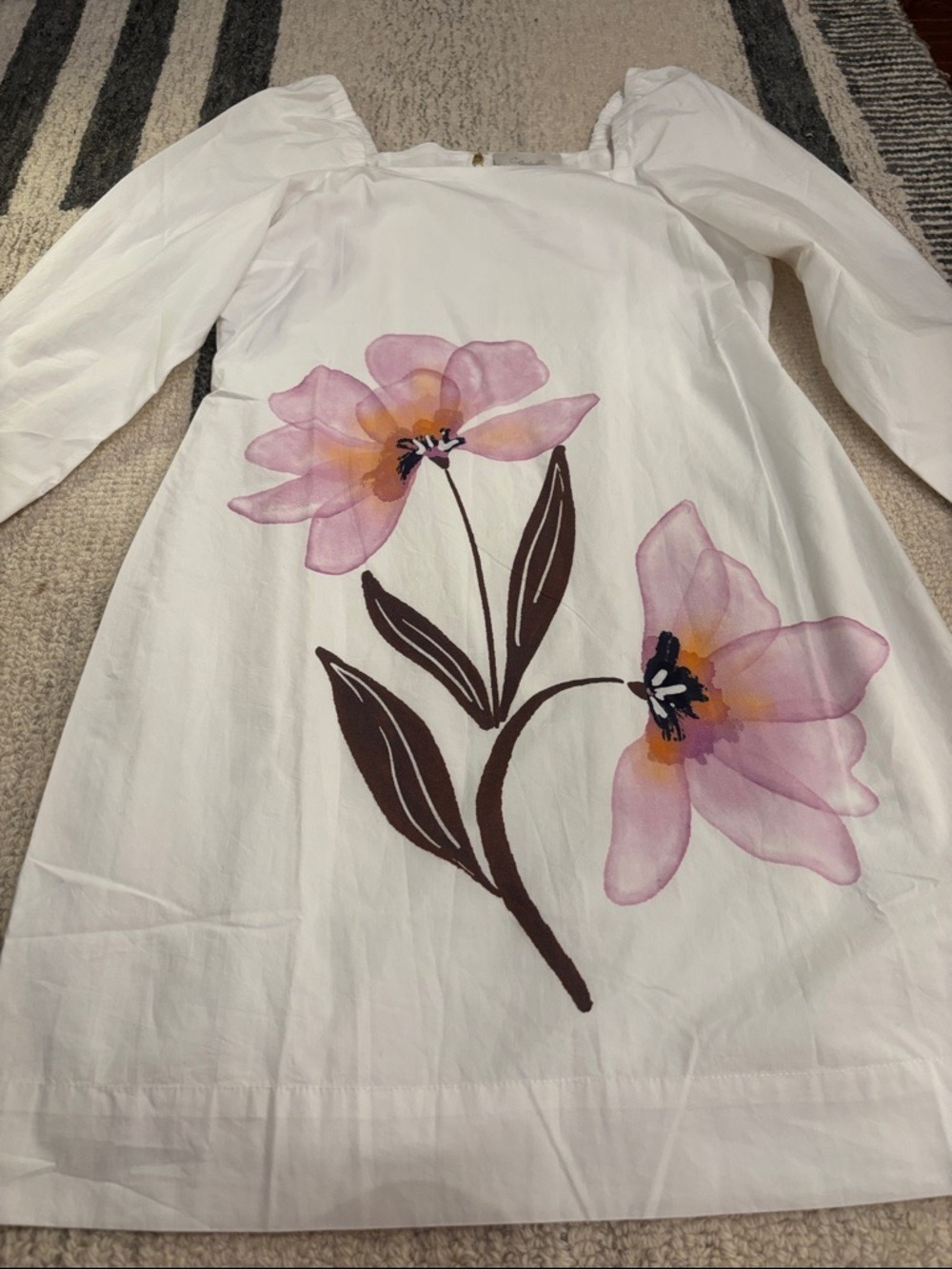 Cleobella White Pink Floral Midi Dress Small - Picture 5 of 16